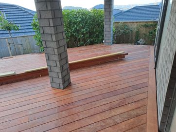 Kwila decking.